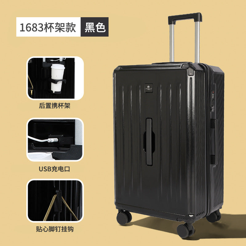 Large capacity thickened fashion luggage zipper 28 inch sports men's trolley case checked travel female silent universal wheel