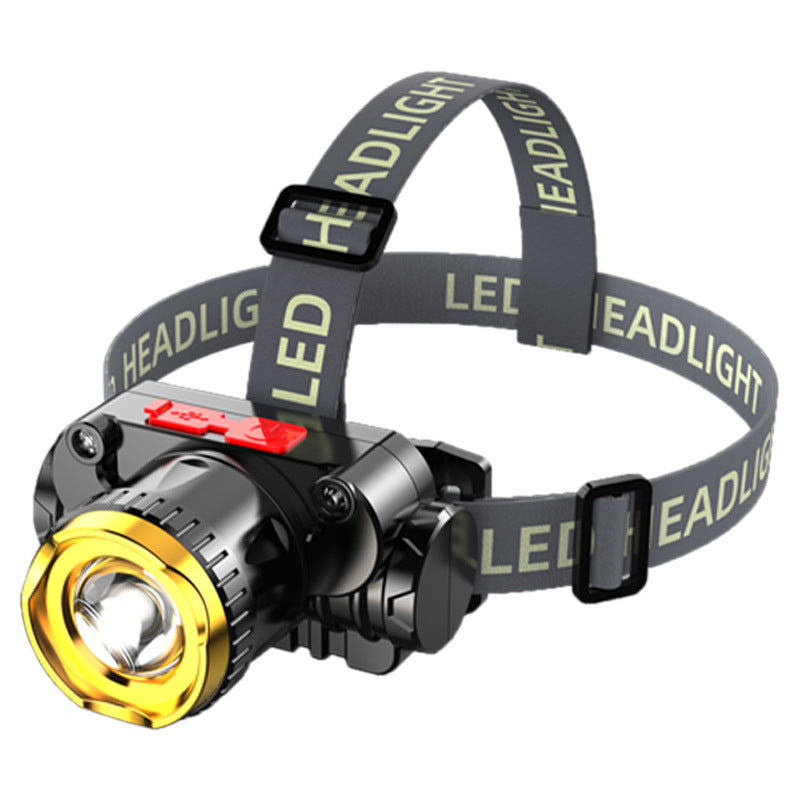 Cross-border strong light headlight rechargeable super bright head-mounted outdoor long battery life flashlight miner's lamp fish lamp led lamp