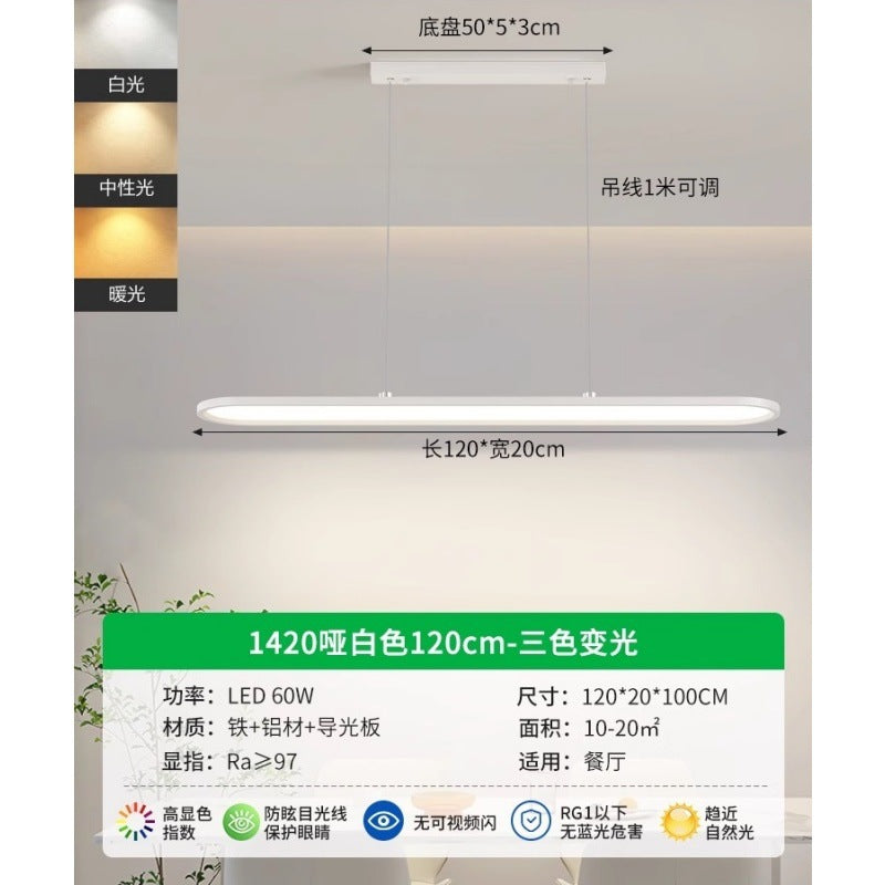 Circle of Light Restaurant Light Nordic Modern Simple Ultra-thin New Eye Protection Lighting Dining Table Study Bar Chandelier 1