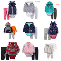 Kids' girls' baby 1-year-old sweatshirt clothes autumn separates autumn outfit set wholesale hooded sweatshirt romper
