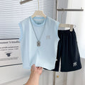 【ice silk quick-dry】kids' summer new arrival: lightweight, breathable, cool & comfortable athletic set for mid-to-large children
