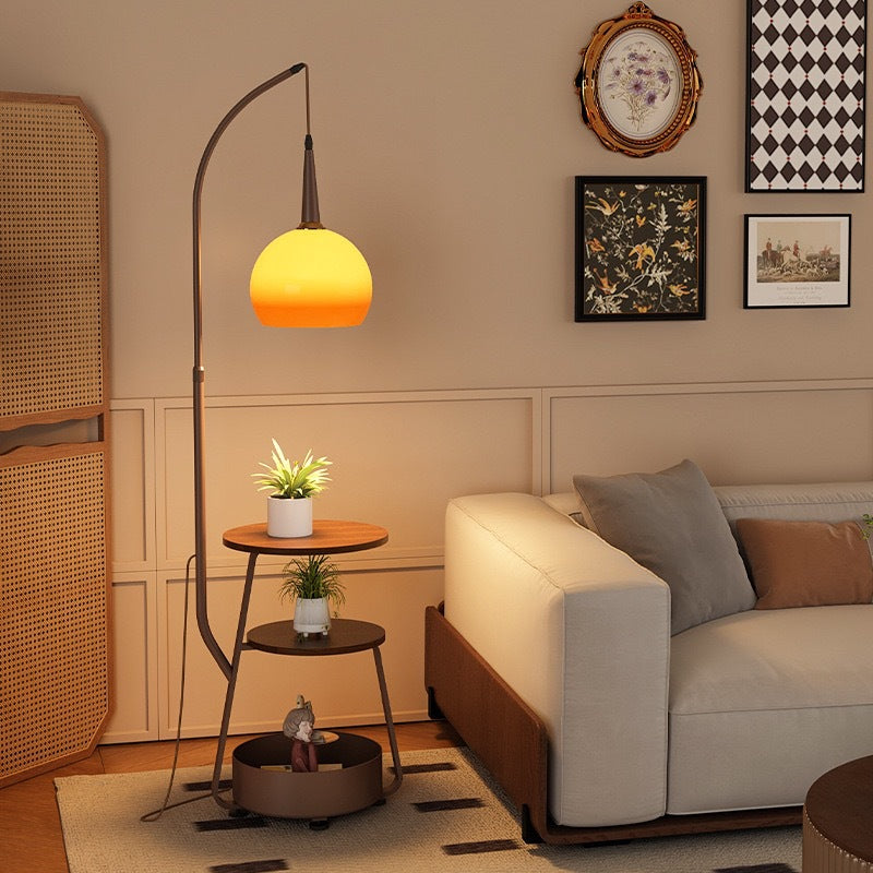 Retro style bedroom bedside table all-in-one grapefruit lamp living room sofa next to the atmosphere coffee table fishing lamp floor lamp