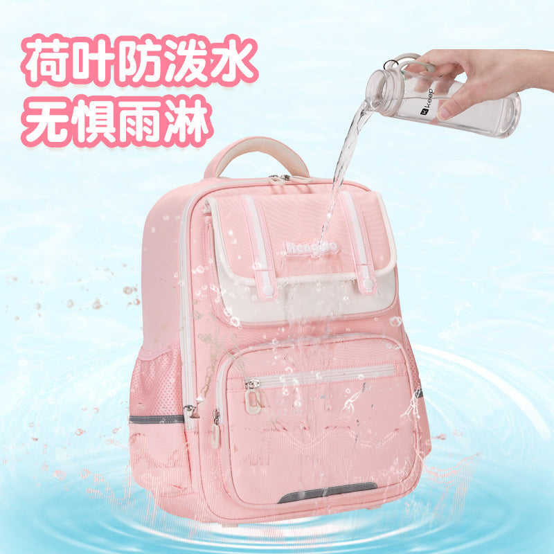 Kids' backpack - ultra-lightweight, pressure-reducing, spine-supporting, lightweight backpack for grades 1-6, korean style, boys and girls, anti-hunchback design