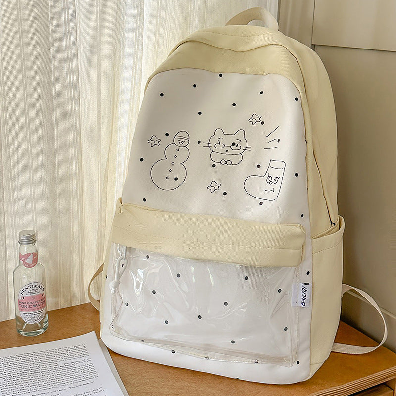 Girls ins style casual college student school bag k-stylefashion lightweight large capacity backpack cute girl backpack