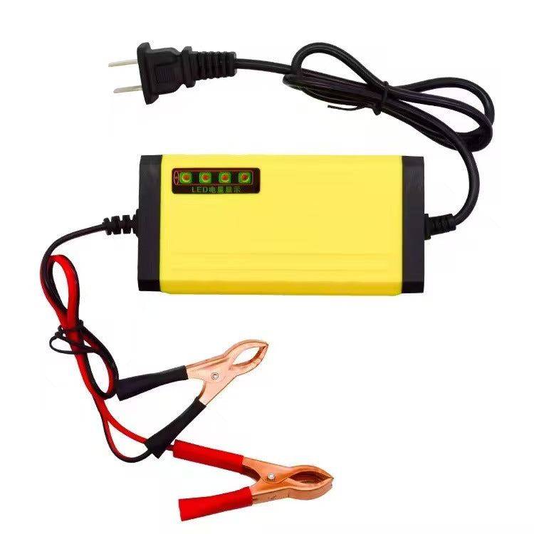 12v charger - universal smart charger for motorcycle, van, car, lead-acid battery, and single-cell electric vehicle batteries