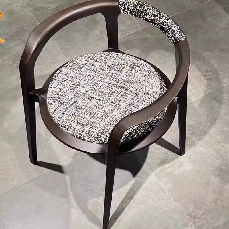 Italian casual medieval dining chair for home new chinoiserie house classy chair solid wood book chair tea room tea master chair