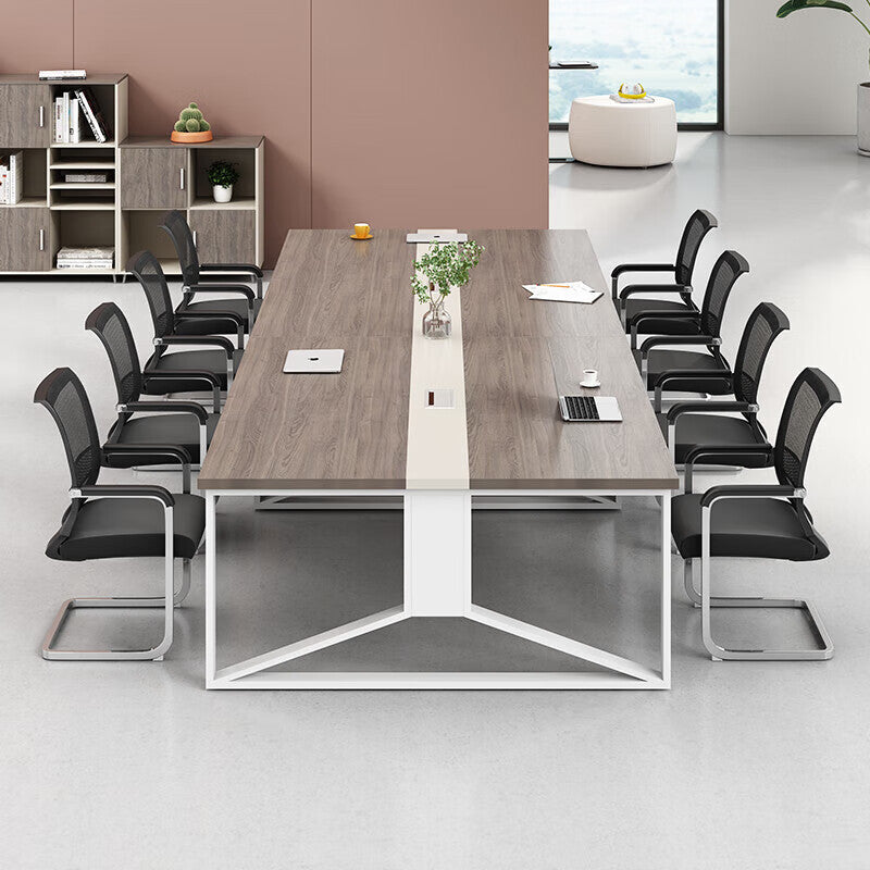 Saint-li conference table and chair set - long table office desk for business reception and negotiations, available in small and large sizes