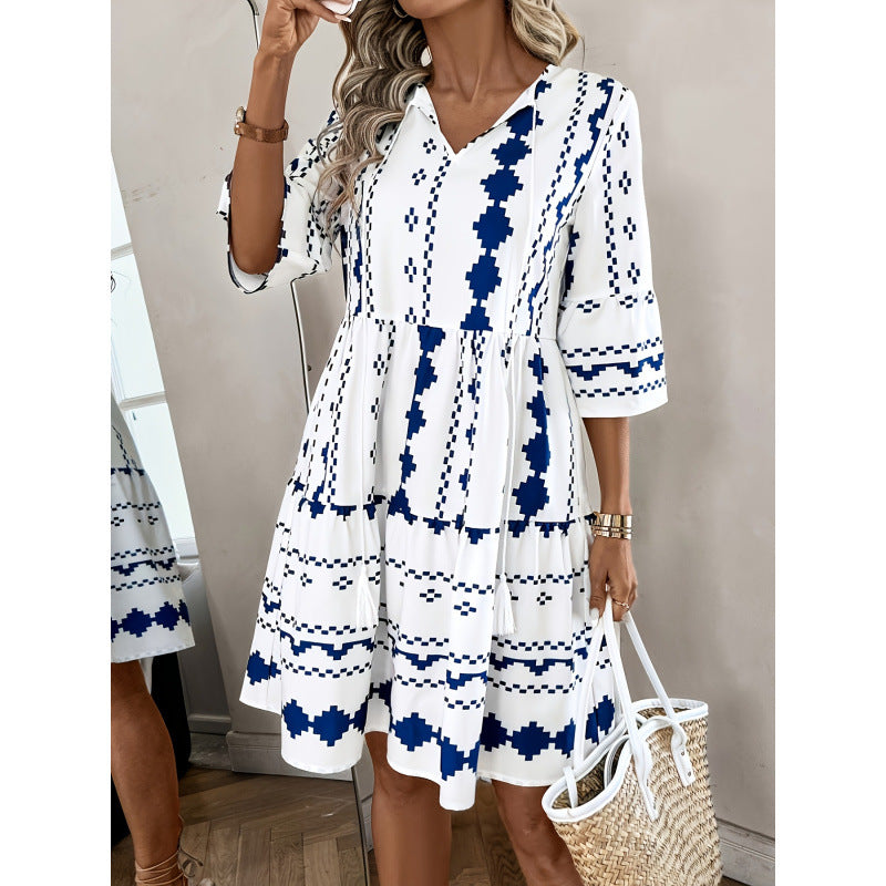 listing: new  women's original bohemian style printed dress