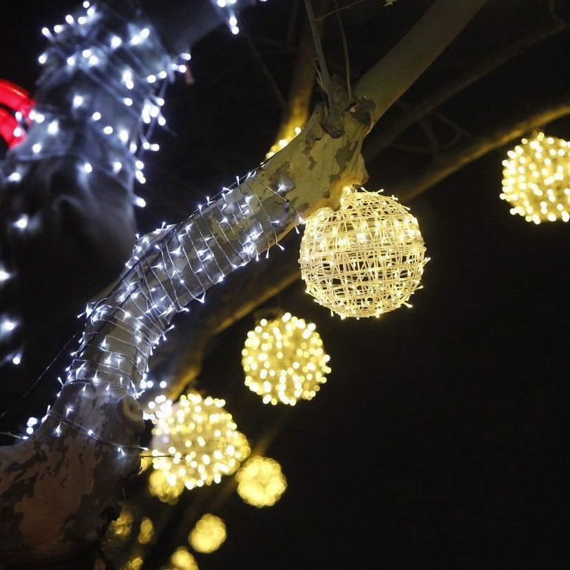 LED outdoor hanging tree vine ball lights flashing lights string lights Gypsy round ball lights Christmas street lighting decorative lights