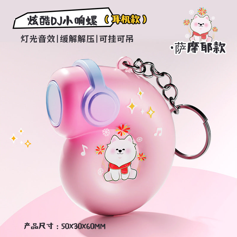 Cartoon sound keychain - creative charm with magnetic axis sound effects, stress relief toy, multi-colored cute student gift - dropshipping available