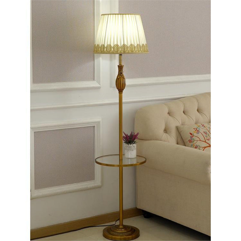 American light luxury crystal floor lamp living room coffee table scandinavian styleretro copper floor lamp vertical bedroom bedside lamp