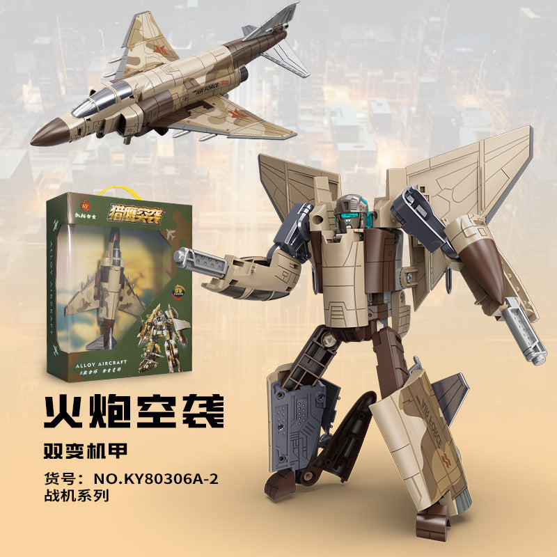 domestic sales alloy deformation mecha can be combined into five-in-one robot toys for boys to assemble and exercise