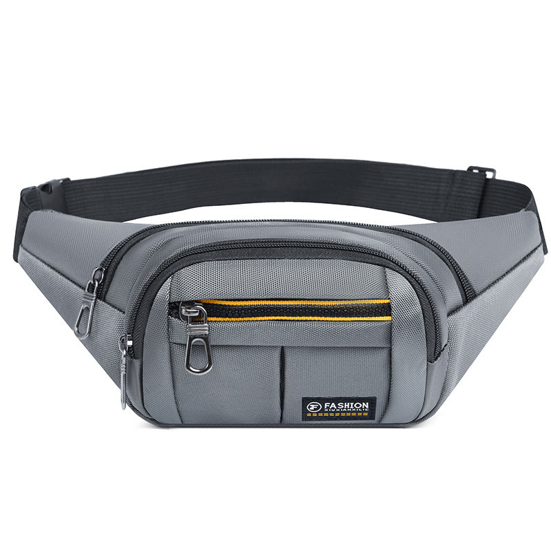 Cross-border men's fanny pack, construction site work, portable mobile phone bag, outdoor sports breast bag, trendy versatile shoulder messenger bag