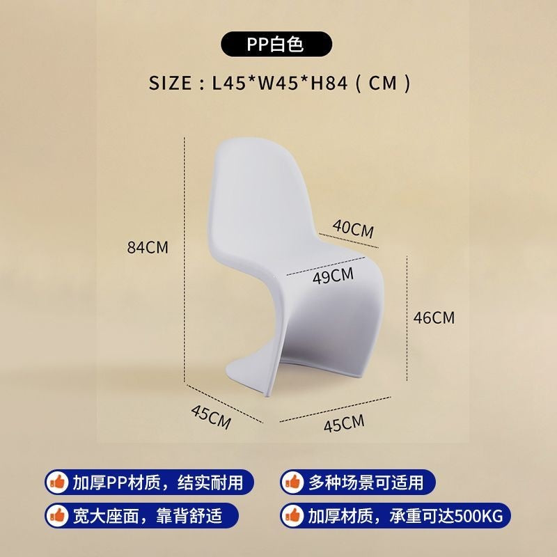 For home backrest chair stackable restaurant popular makeup chair casual creative dining chair sitting negotiation office chair