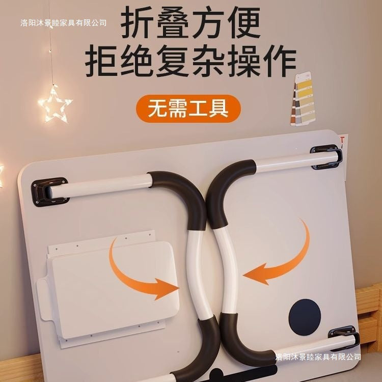 Small table on the bed, foldable computer desk, for home bedroom bay window desk, dormitory student dormitory lazy study table