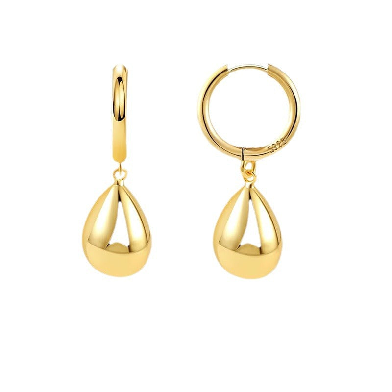 aliexpress hot-selling teardrop electroplated silver earrings for women - wholesale