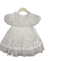 Princess dress for girls, summer , baby white dress, flower girl wedding dress, birthday first birthday tutu dress