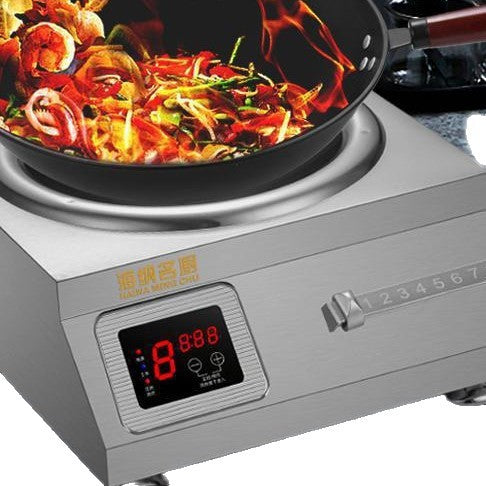 Factory direct commercial flat-top induction cooker, 5000w high-power concave surface restaurant countertop stove, cross-border export