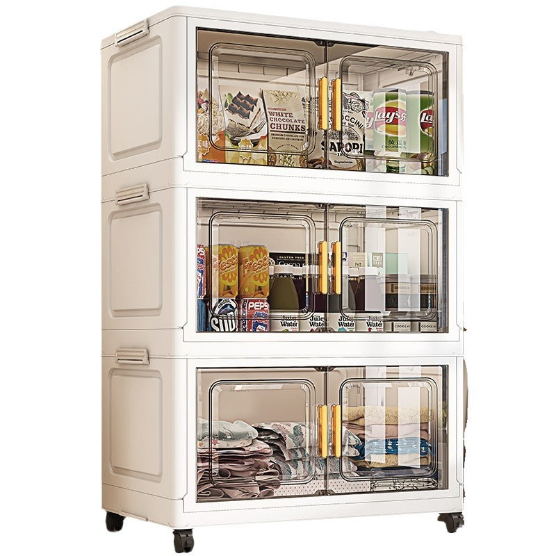 55-70 face wide storage cabinet folding storage box household living room toy cabinet double door snack storage cabinet