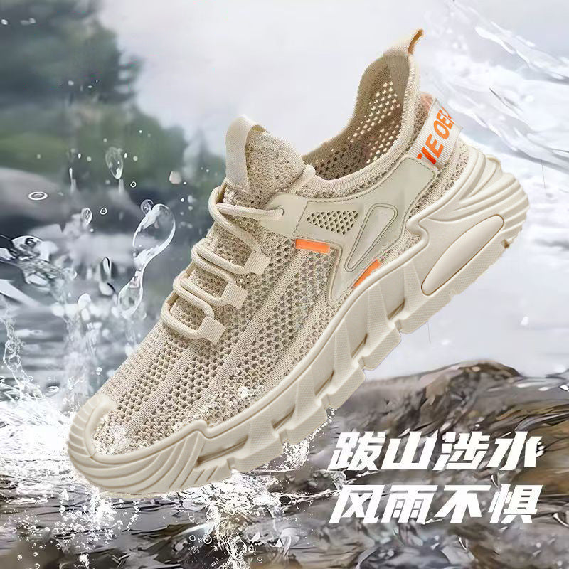 Men's summer new arrivals: breathable mesh casual shoes - lightweight, soft sole, shock-absorbing athletic sneakers for students
