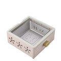 Square bbq grill multifunctional charcoal grill bbq rack fire pit tea brewing outdoor patio portable camping cookware