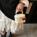 Diamond tweed style box bag japanese style cartoon kt cat kids mini cute hand bag satchel shoulder crossbody bag