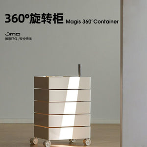 Mobile rotating barber shop tool cabinet - trending multifunctional salon cart for hair styling, perming, and dyeing tools