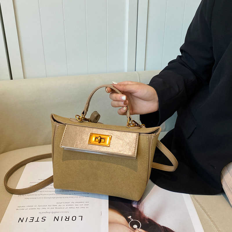 Cross-border commuting lychee pattern handbag women's 2025 new high-end light luxury versatile shoulder bag foreign style messenger bag