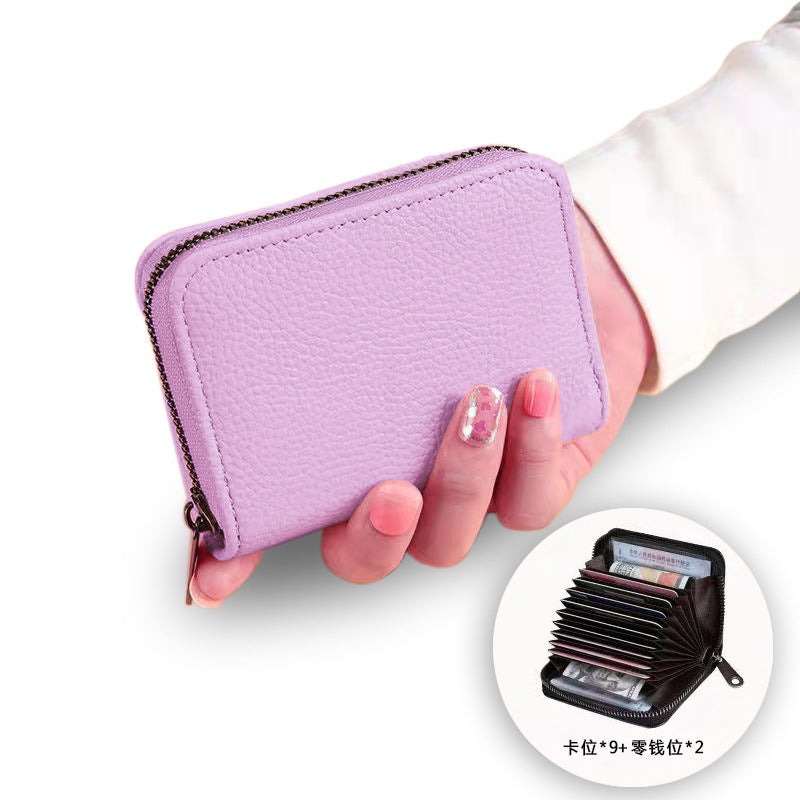 Organ card bag, ID bag, solid color multi-card all-in-one bag, the same style for men and women, exquisite bank card storage card bag, mini.