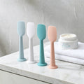 Amazon hot-selling all-in-one silicone soft spatula spoon baby cream applicator with suction cup - wholesale baby care supplies