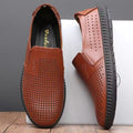 Special big salenew arrivalmen leather sandals summer breathable leather shoes middle-aged and elderly soft bottom dad hole shoes cut out