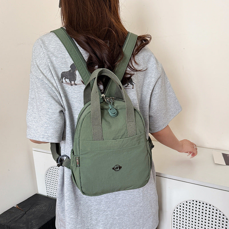 Cross-border casual versatile simple small backpack 2025 new travel backpack lightweight chest back double shoulder dual-purpose bag women