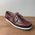 Men's classic low-top leather boat shoes - lightweight, casual, stylish, handmade, comfortable, and slip-resistant driving shoes