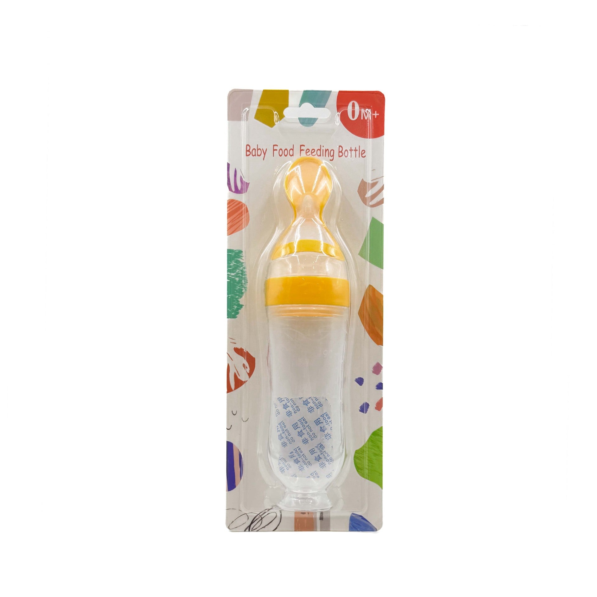 English card baby rice paste bottle baby silicone feeding bottle children's complementary food bottle rice paste spoon extrusion feeding spoon