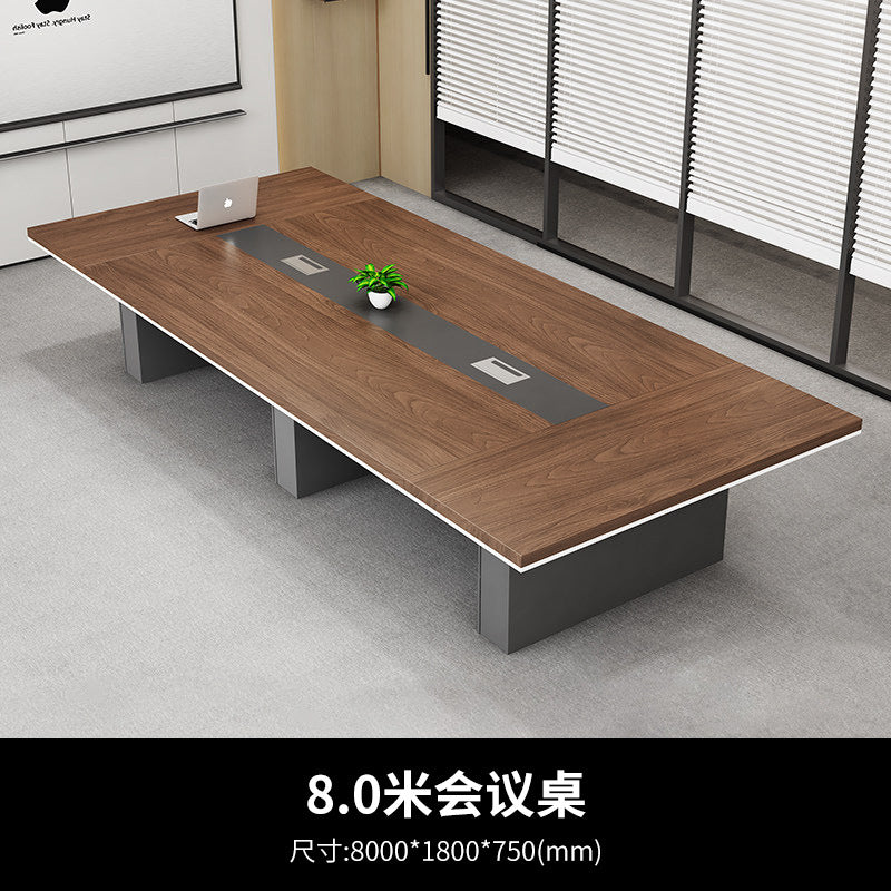 Saint-li conference table - long table for medium to large conference rooms - modern minimalist panel design - 6/8/12 person conference table and chairs