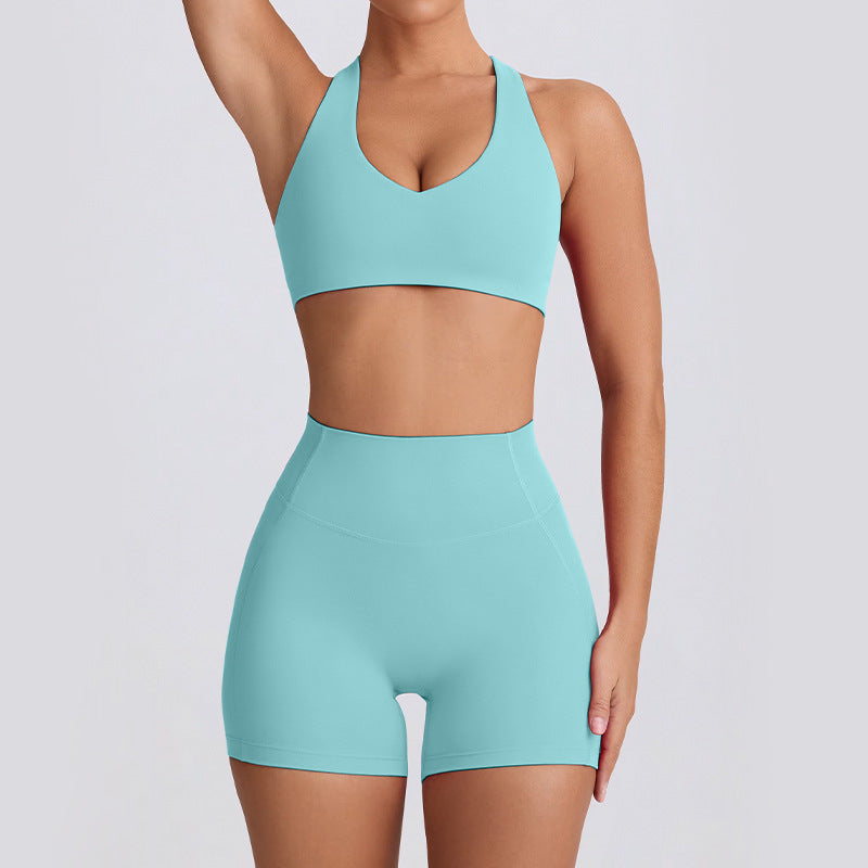 New arrival cross-border sports intimates sling nude yoga clothes outdoor fitness quick-drying yoga pants yoga clothes suit for women