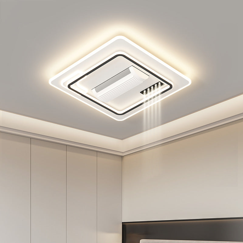 [Strict Selection] Bladeless Fan Light Full Spectrum Eye Protection Intelligent Voice Modern Simple Whole House Package Fan Lighting