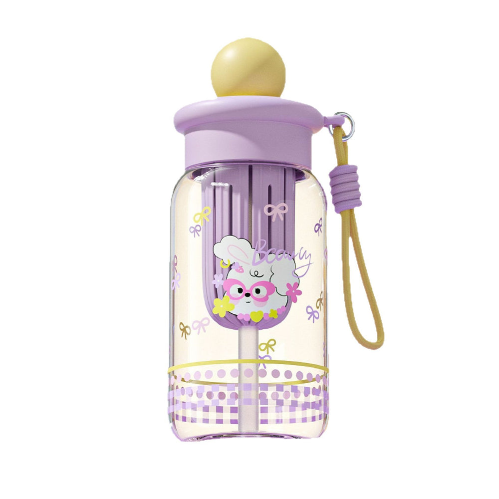 2026 high-value cartoon plastic cup - cute, thickened, high-temperature resistant straw cup for students - outdoor, drop-proof, portable water bottle