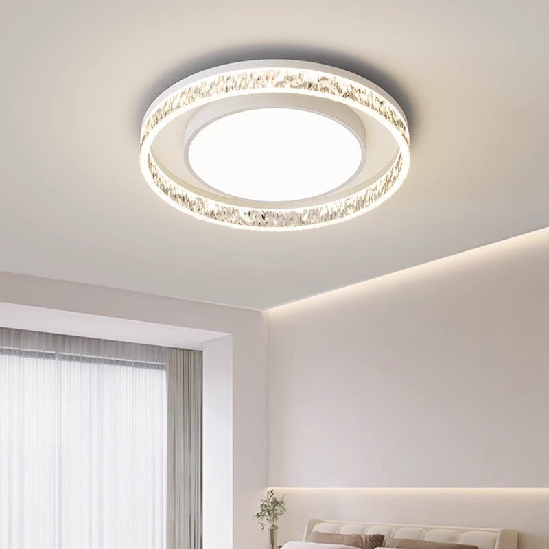 2025 new light luxury atmospheric living room light full spectrum eye protection crystal ceiling light Zhongshan lighting whole house package
