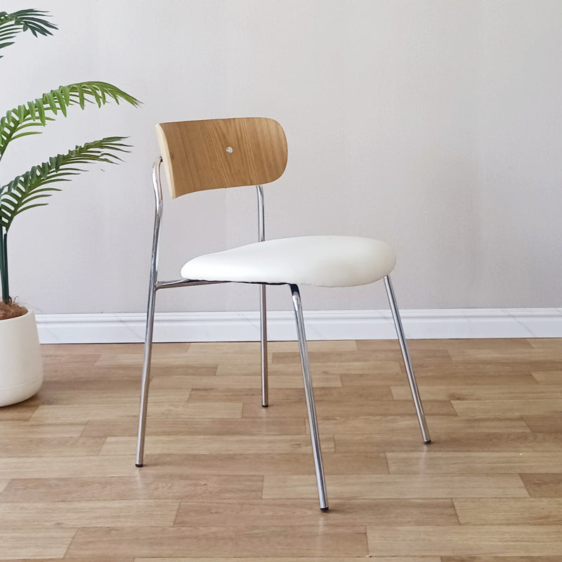 American cafe retro leather dining chair barbecue restaurant industrial style wrought iron chair simple milk tea shop dining stool