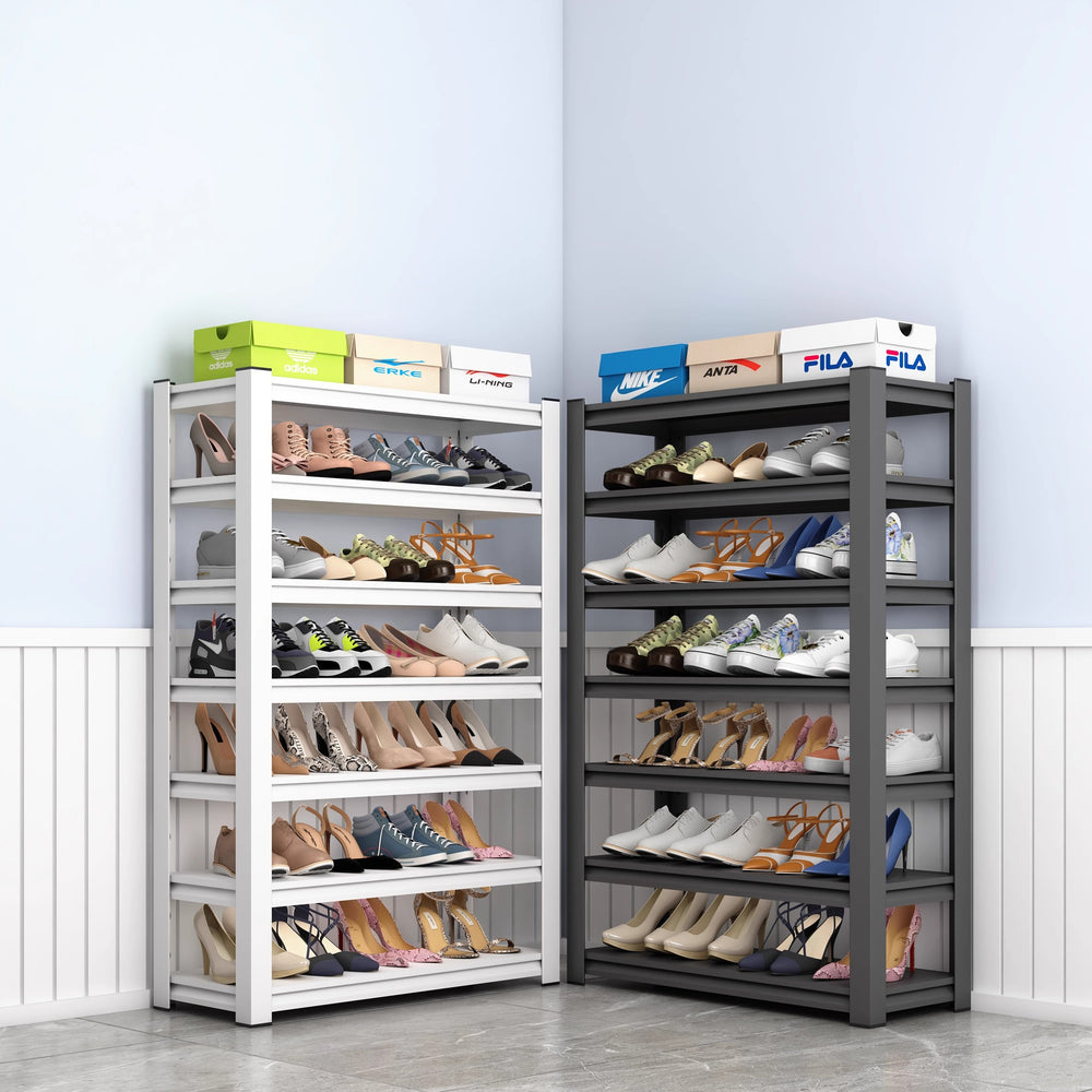Steel shoe rack for home door floor-standing multi-layer storage rack iron art simple storage rack entrance door shoe cabinet