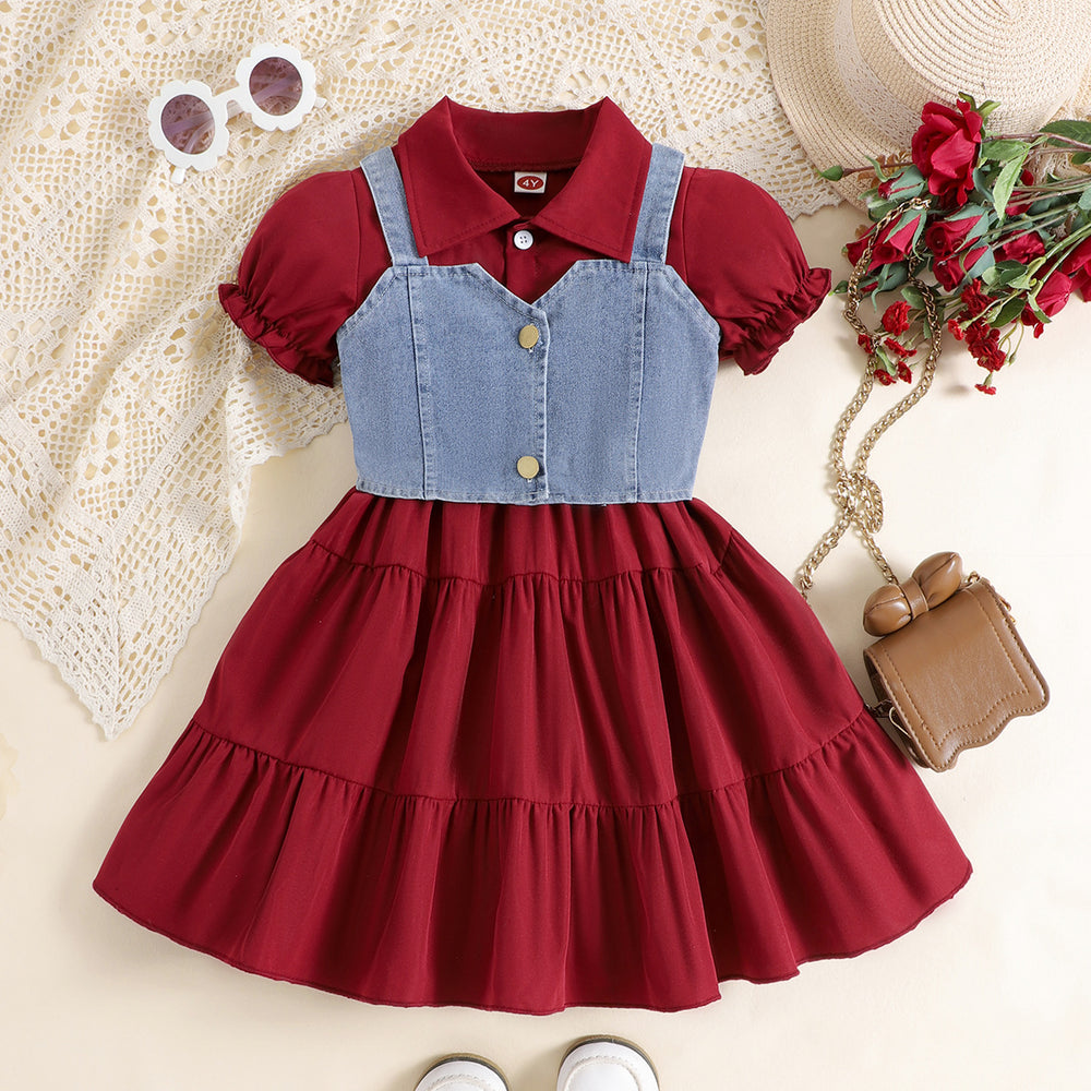 Kids clothing cross-border exportfall and winternew arrival children's blue vest + burgundy dresssuit
