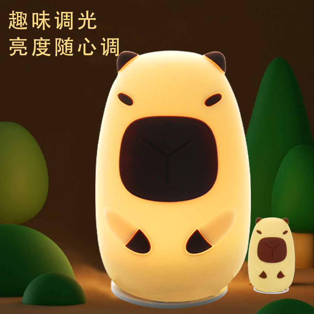 Food-grade silicone mini pat lamp household bedroom small night light study ornament bedside sleeping gift