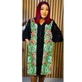 e-commerce   new zipper dress wax fabric with pockets african women's plus size skirt