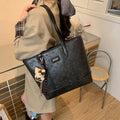 Vintage large capacity women's bag 2025 new autumn/winter light luxury shoulder bag minimalist student school bag women's tote bag