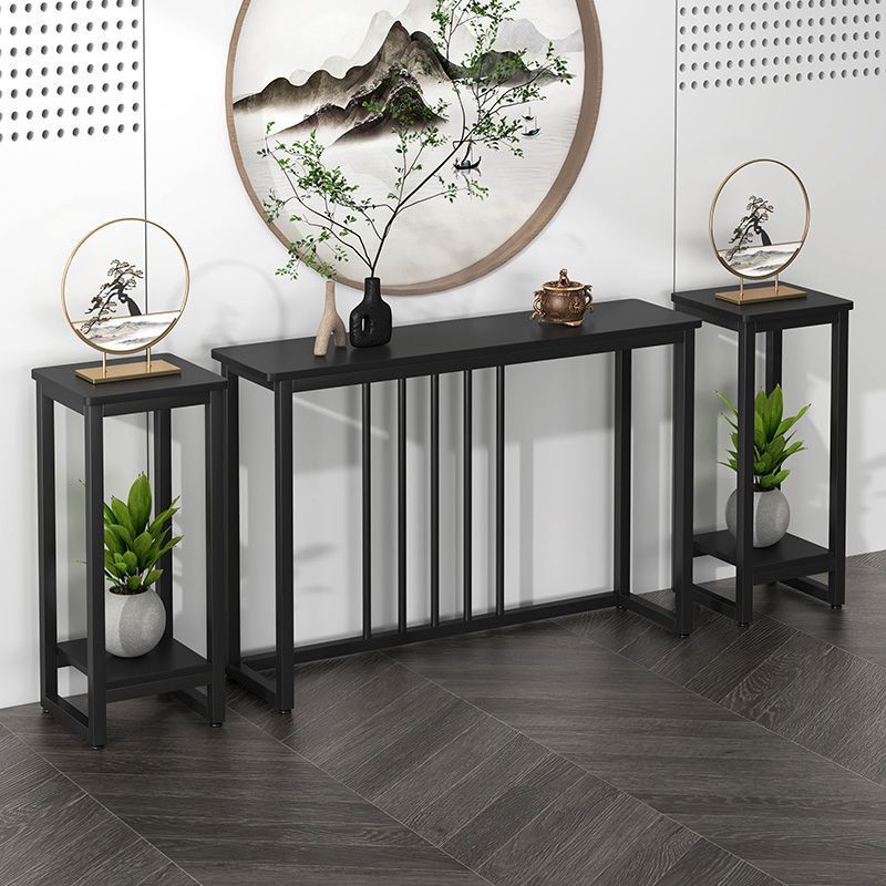 Simple table storage rack for home, wall-mounted long table, iron chinoiserie table, living room entrance table, for home entrance table