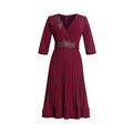 African women's clothing ebey   european and american foreign trade plus size new fresh sweet v-neck pleated skirt