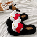 Popular warm trendy versatile cartoon hello kitty thick-soled cotton slippers fuzzy slippers cat autumn and winter women's indoor home slippers