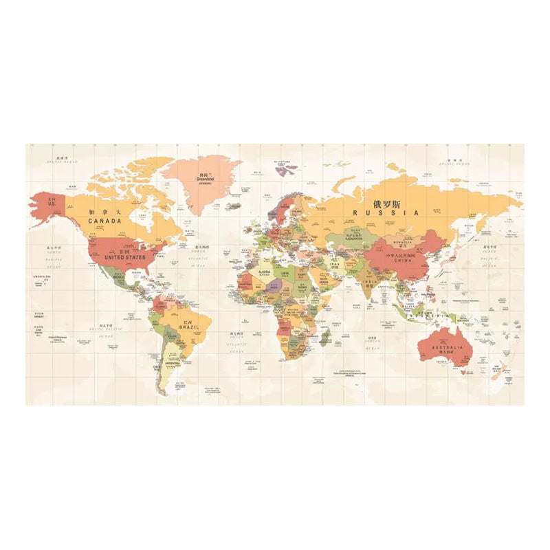 2025 environmental protection children's room wallpaper world map mural boys and girls room background wall wall covering decorative wall covering