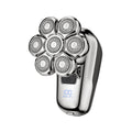 Magnetic floating 7-blade electric shaver with light, washable body, quick charge, and grooming kit